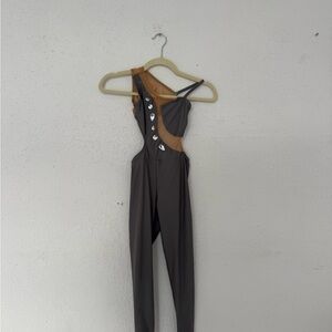 Solo Dance Costume Kids' Gray and Brown Dance Costume